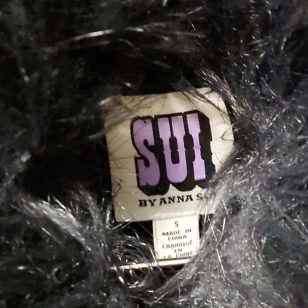 Anna Sui Tapestry Faux Fur Trim Vest - Picture 4 of 5